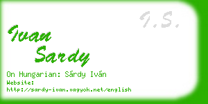 ivan sardy business card